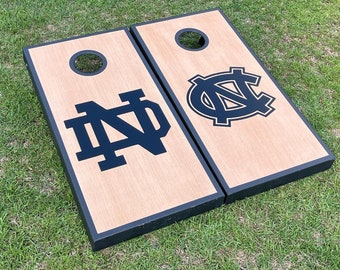 Custom Cornhole Boards with Logo and Painted Border - Bean Bag toss