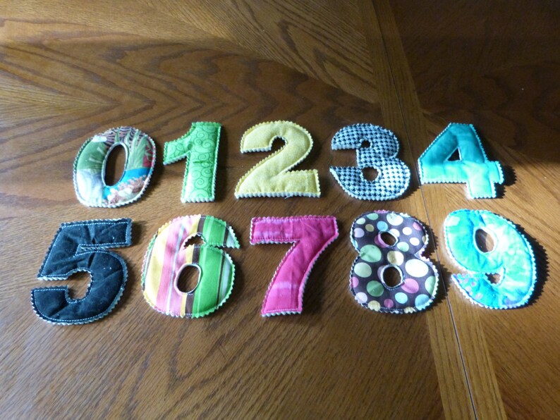 Plush Quilted Fabric Alphabet Letters or Numbers Etsy