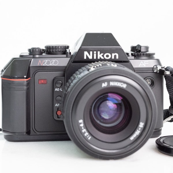 Nikon N2020 35mm Film SLR Camera with Nikon Nikkor AF 35-70mm f/3.3-4.5 Zoom Lens