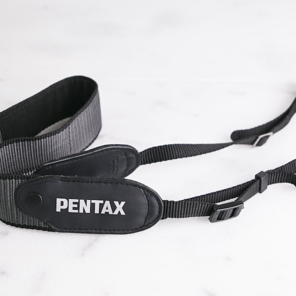 Pentax Camera Strap in Grey and Black with - Adjustable, Padded