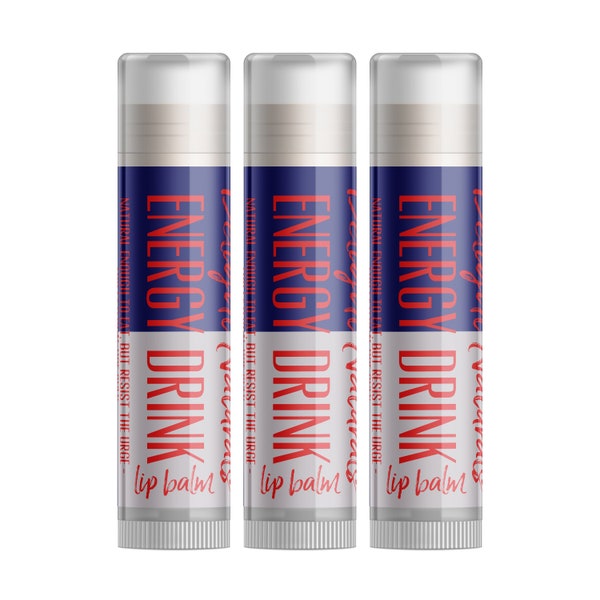 Delight Naturals Energy Drink Lip Balm - Set of Three