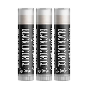 Delight Naturals Black Licorice Lip Balm - Three Pack