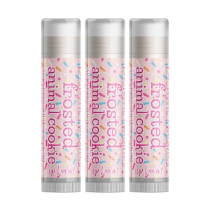 Delight Naturals Frosted Animal Cookie Lip Balm - Three Pack