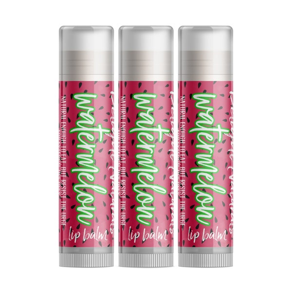 Delight Naturals Watermelon Lip Balm - Three Pack