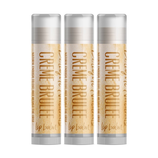 Delight Naturals Creme Brulee Lip Balm - Three Pack