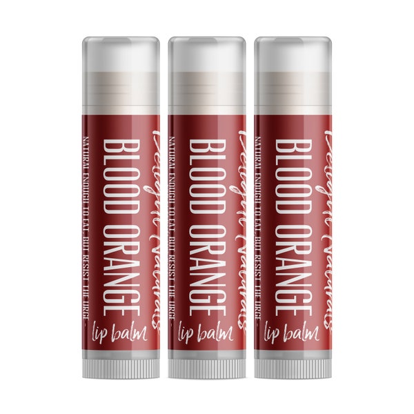 Delight Naturals Blood Orange Lip Balm - Set of Three