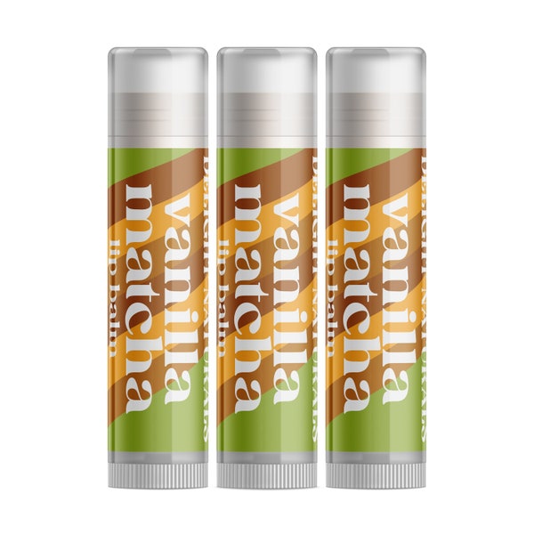 Delight Naturals Vanilla Matcha Lip Balm - Three Pack