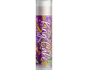 Delight Naturals King Cake Lip Balm - Single Tube