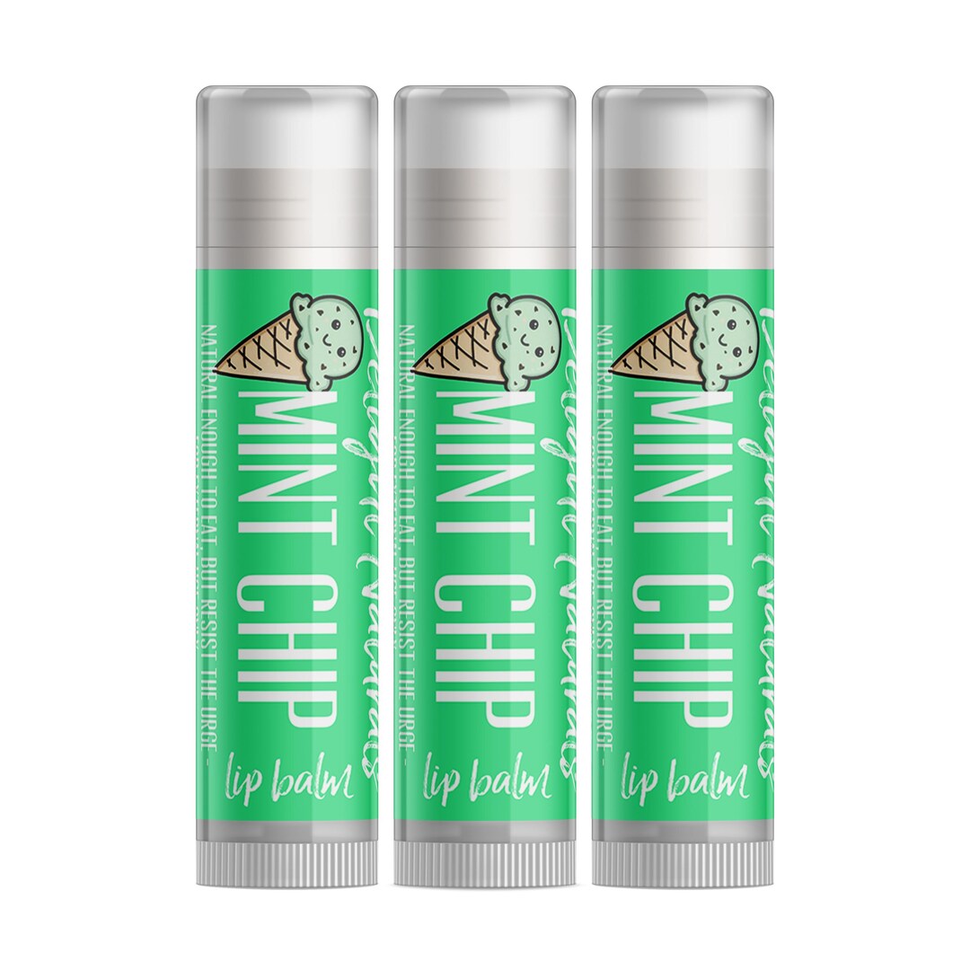 Delight Naturals Mint Chip Lip Balm - Three Pack - Etsy