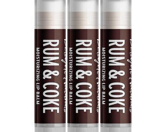 Delight Naturals Rum & Coke Lip Balm - Three Pack
