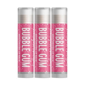 Delight Naturals Bubble Gum Lip Balm - Three Pack