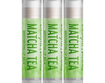 Delight Naturals Matcha-Tee-Lippenbalsam – Dreierpack