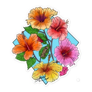 Hibiscus Coqui Sticker