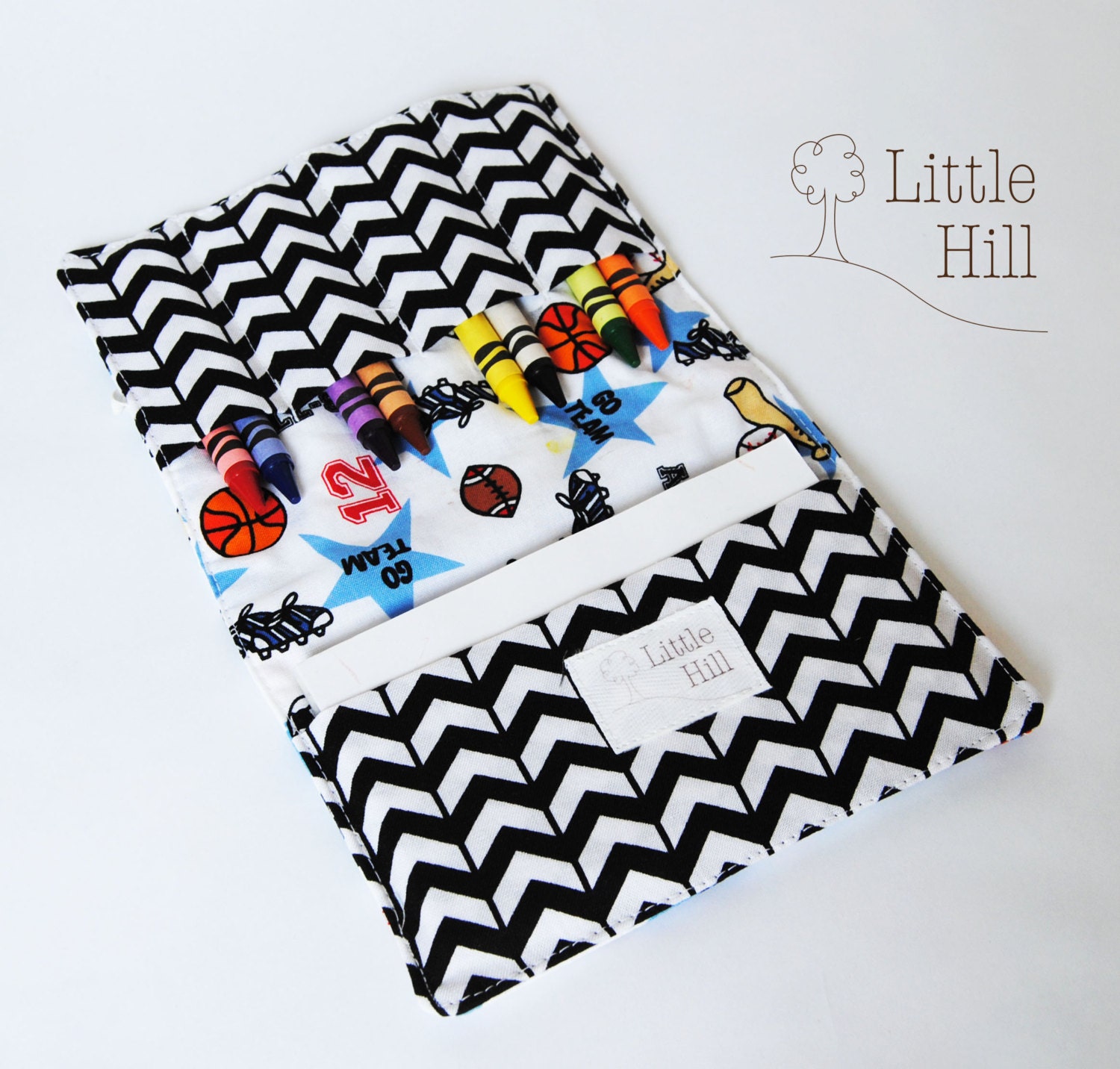 Sports Crayon Wallet Crayon Holder with 8 Crayons & Notepad Etsy