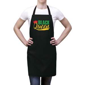 Black Queen Apron, Black Apron, African American Gifts
