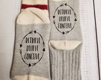 Believe Retrieve Conceive | Lucky Socks