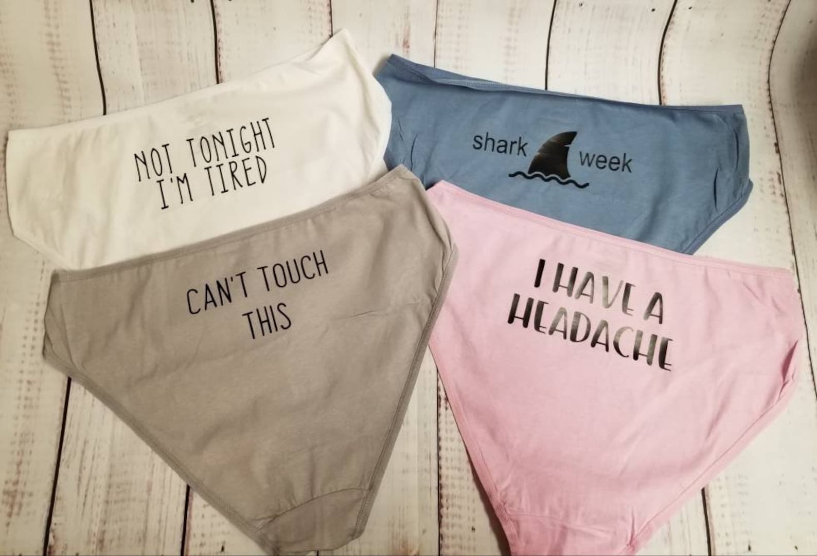 Funny Undies Sassy Ladies Panties Funny Underwear Set of 4 Etsy UK