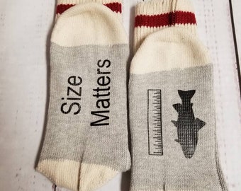 Funny fishing socks | Size Matters | Funny socks