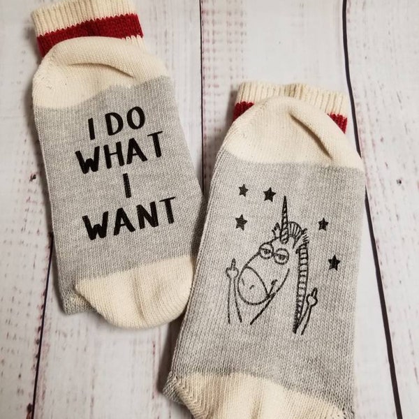 Unicorn Socks | I do what I want |  Funny socks