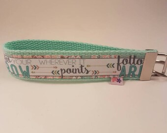 Follow your Arrow wrist key chain key fob wristlet