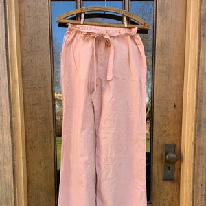 Vintage India Imports (Adini) Peach Cotton Sailor Trousers  Small