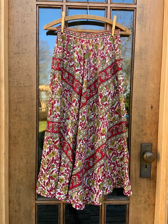 Vintage Star of Indian Cotton Gauze Skirt/Blouse … - image 4