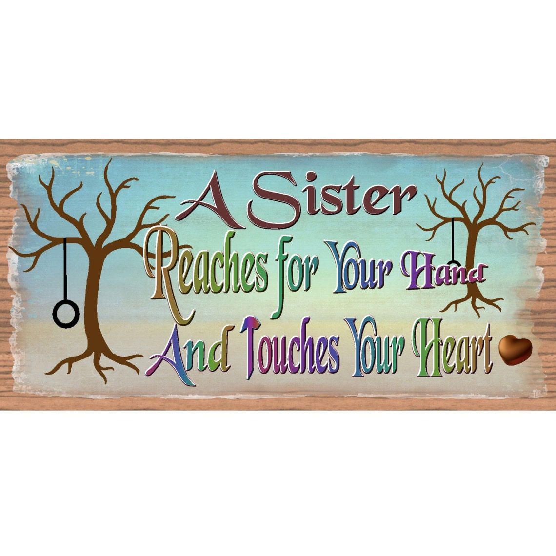 Sister Wood Signs Handmade Wood Sign Sister GS1910 Handmade Etsy