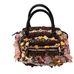 Bolso reciclado/Bolso/Bolso Decora/Bolso Kawaii/Bolso reciclado/Bolso único/Bolso reciclado/Regalo reciclado/Estilo croquet/Estilo Decora/Núcleo de payaso/