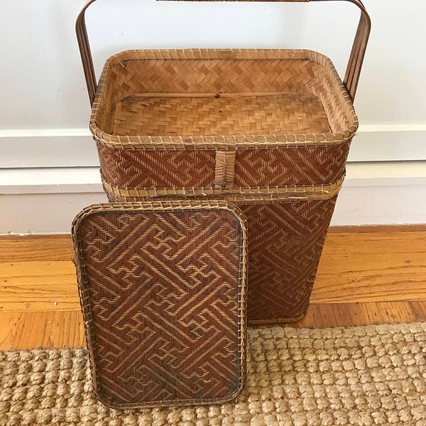 chinese wedding basket/antique wedding basket/basket/antique basket/vintage basket/vintage picnic baskets/vintage Chinese wedding basket