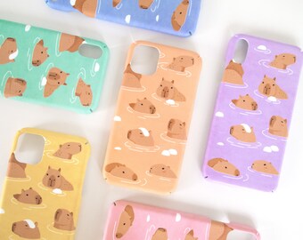 Capybara iPhone case, Personalized zoo animal iPhone 13 12 mini 11 Pro Max XR X XS Max SE 7 8 6 6S Plus case カピバラ