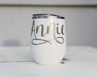 Personalized Wine Tumbler, Perfect Brides Maids Gift, Personalized Stainless Steel Wine, Coffee Tumbler