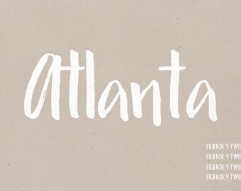 Atlanta | Print Calligraphy Font