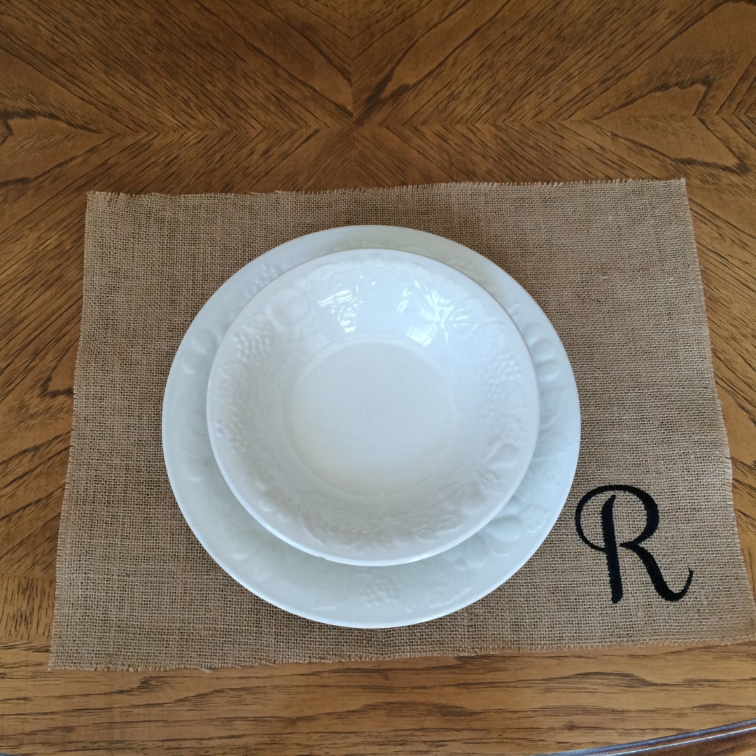 Burlap Placemats for Table Home Decor Personalized Monogrammed Etsy