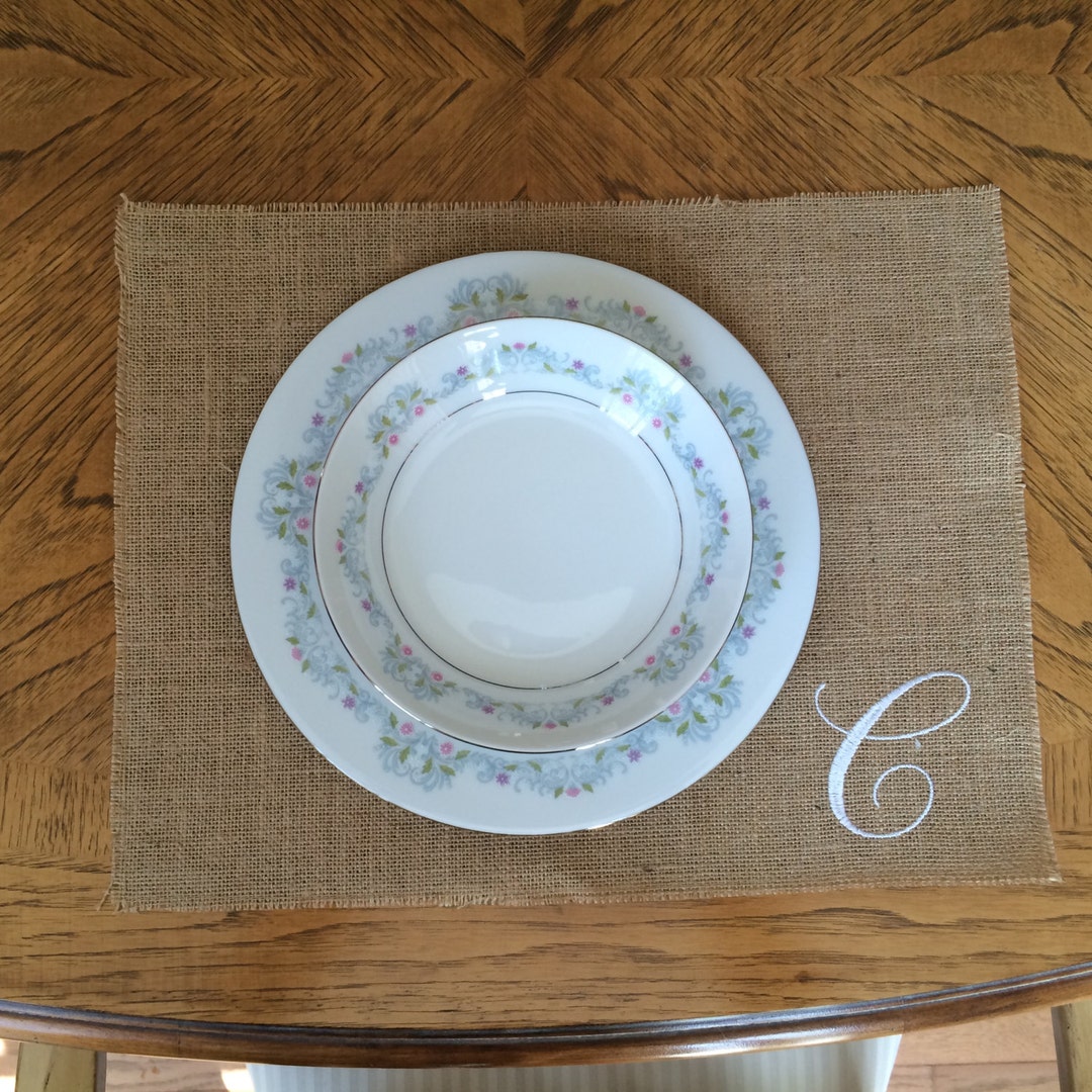Burlap Placemats for Table Home Decor Personalized Monogrammed Etsy