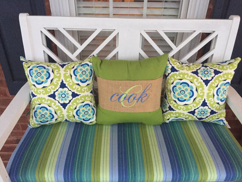 Personalized Burlap Pillow Band Wrap Etsy