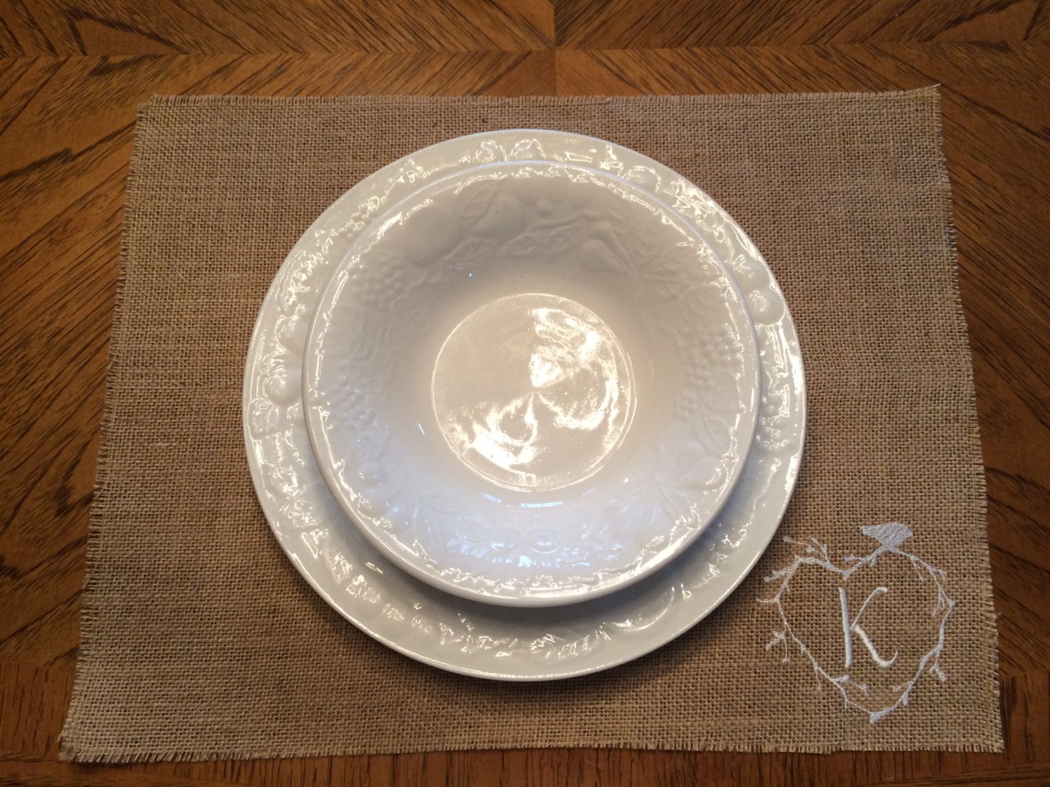 Burlap Placemats for Wedding Reception Set of two Etsy