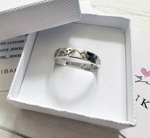 Hand stamped sterling silver best sale rings