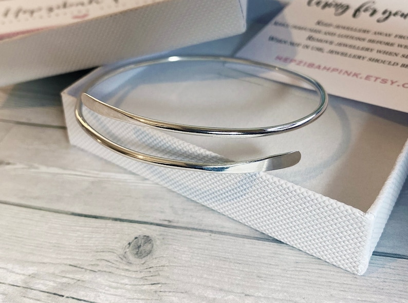 Hand Crafted Sterling Silver Wrap Bangle image 5