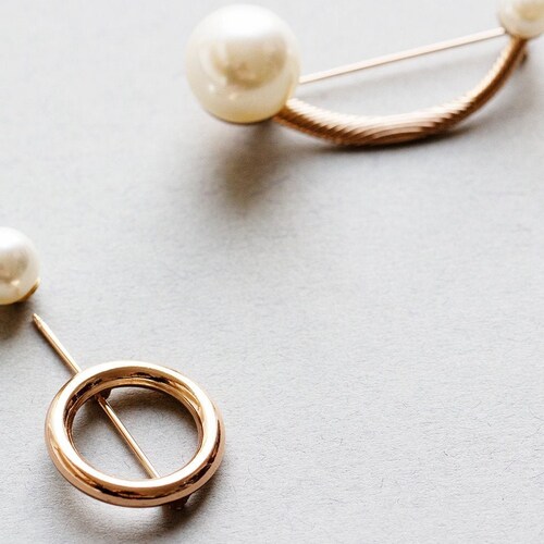 Delicate Scarf Pearl Brooch Pin Elegant Scarf Accessories Etsy