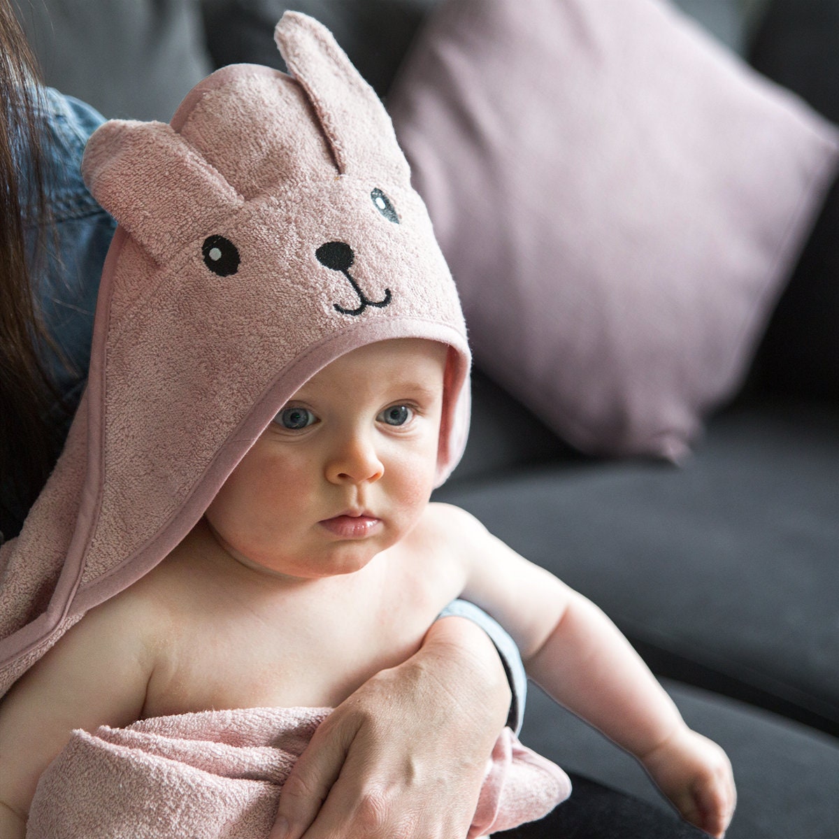 Baby Bunny Hooded Handdoek Pasgeboren Gift - Etsy Nederland