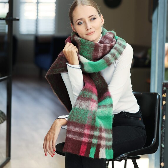 Pañuelo personalizado De gruesa verde a cuadros - Etsy España