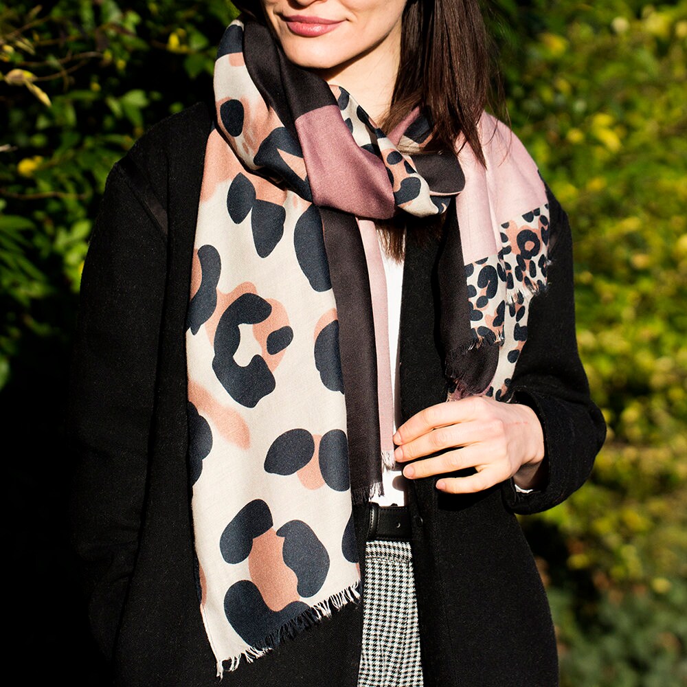 leopard silk scarf