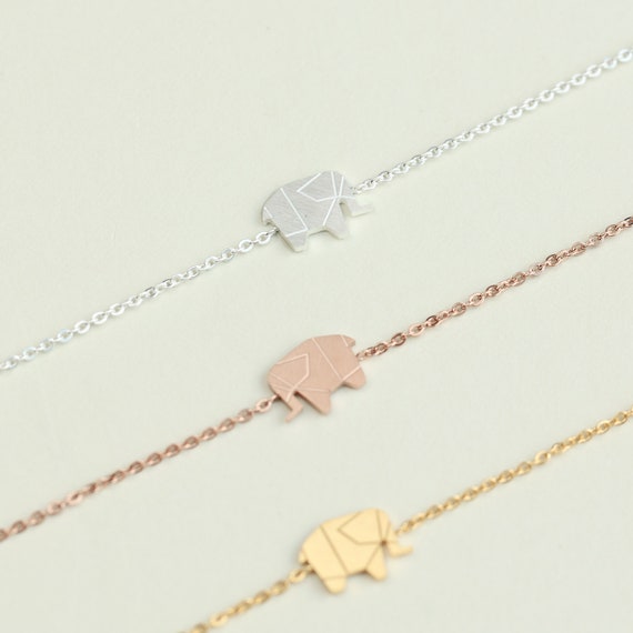 Origami shop elephant bracelet