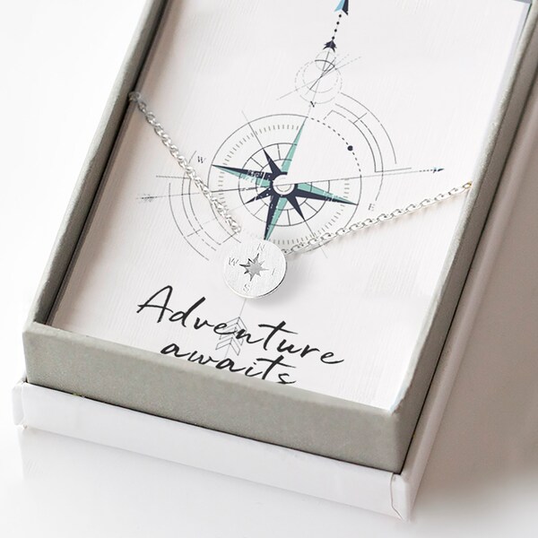 Compass Necklace Etsy