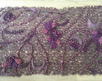 Beaded piece for crafts, sewing, journaling projects, framing, incorporating in arts, crafts