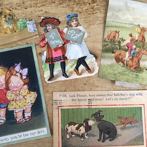 cartes de vœux vintage, bouts de papier idéaux pour les collectionneurs, scrapbooking, encadrement, journalisation