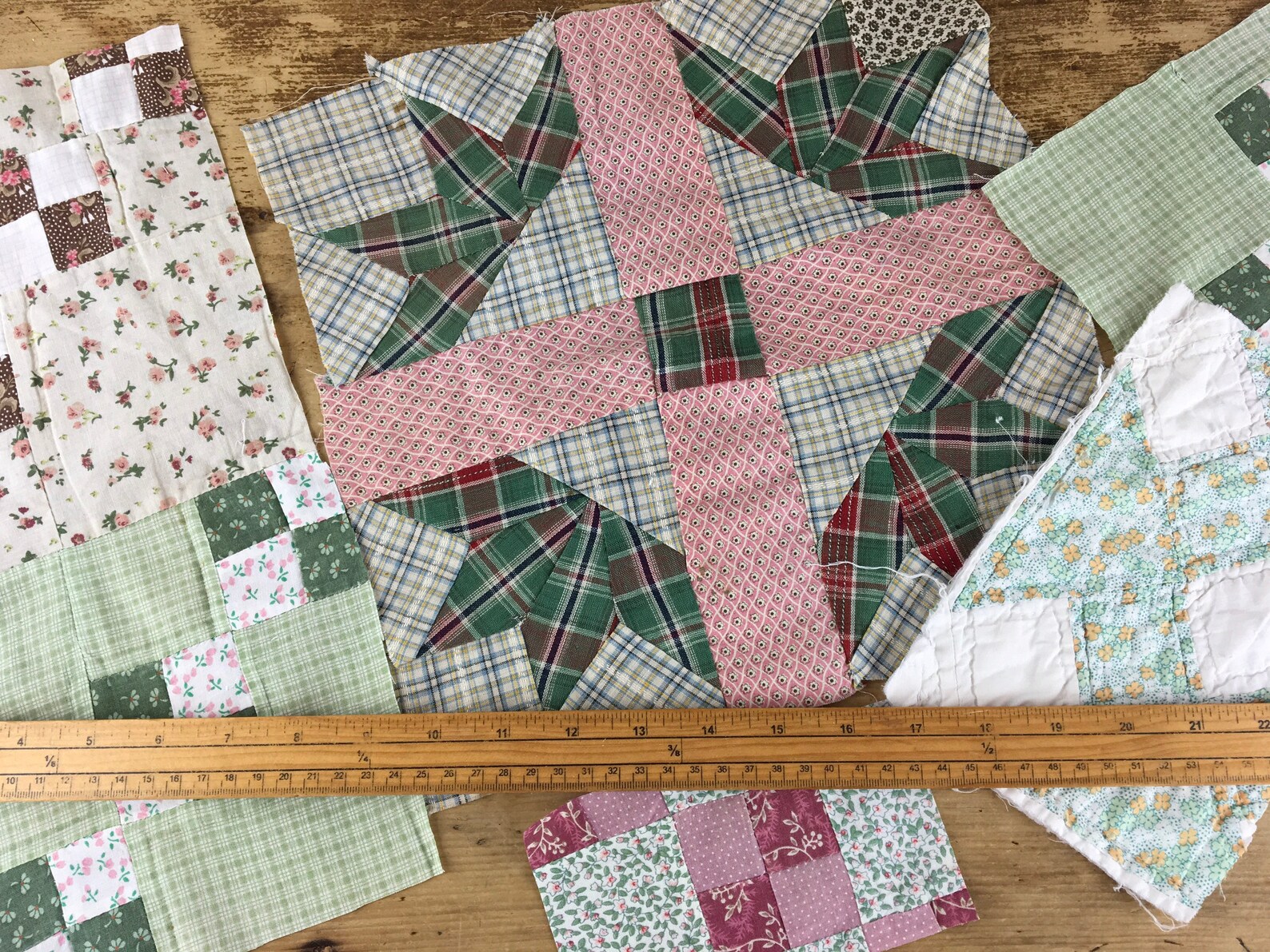 Vintage quilt pieces pack for incorporating into art projects Etsy