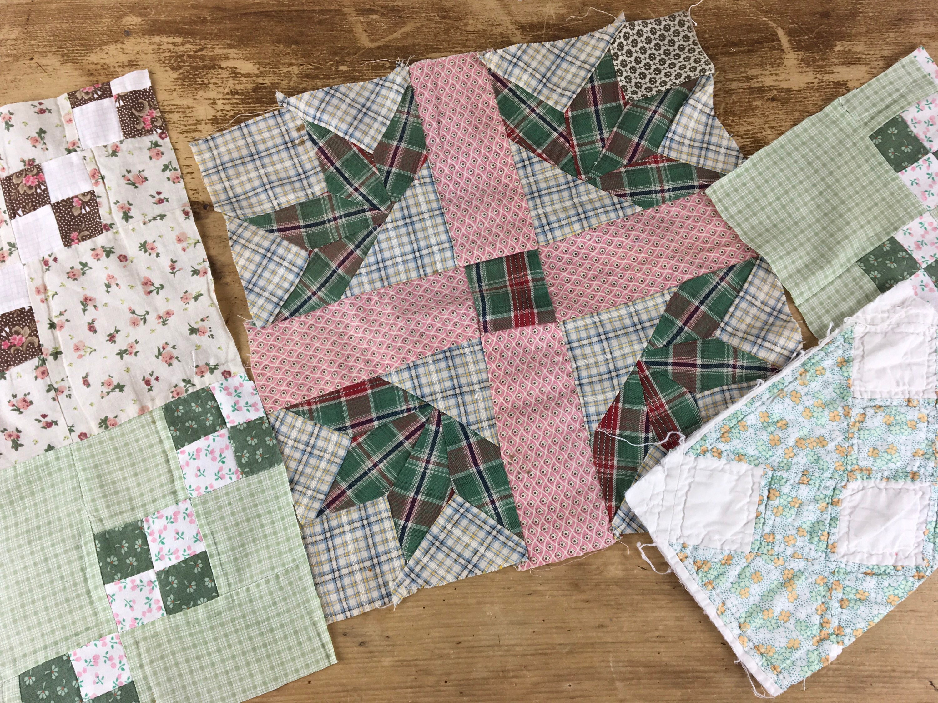 Vintage quilt pieces pack for incorporating into art projects Etsy