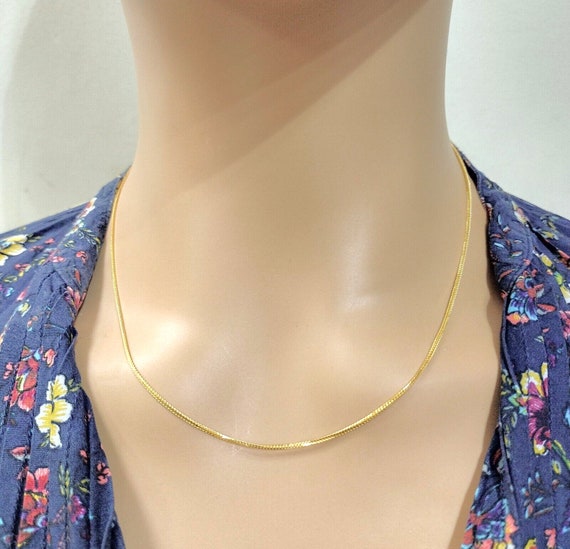 22ct / 22k Yellow Gold Mens/ladies Fancy Chain Necklace 16 Etsy