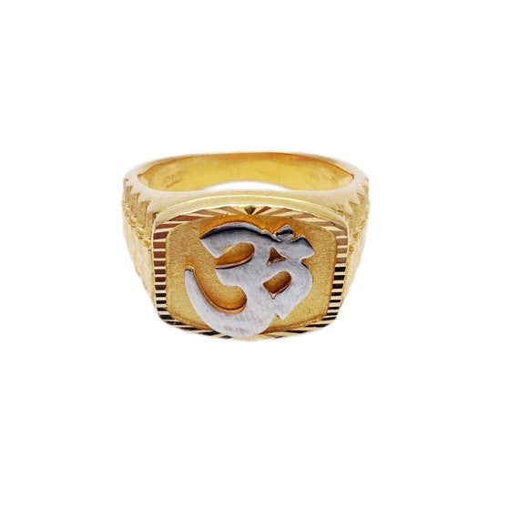 Buy Om Pious Men's Gold Ring 22 KT yellow gold (3.98 gm). | Online By  Giriraj Jewellers